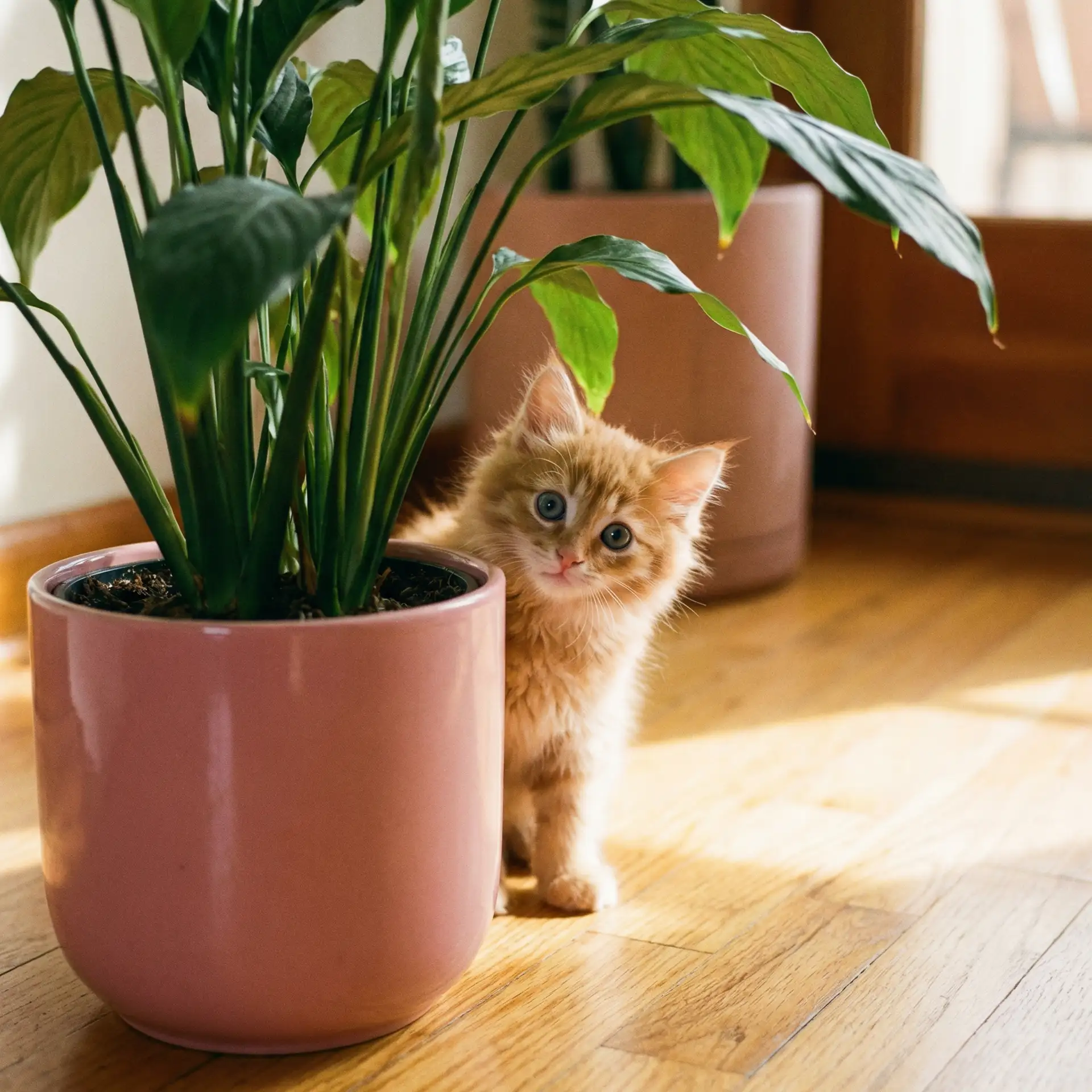 小猫从花盆后探头 - 久久在热地址获取